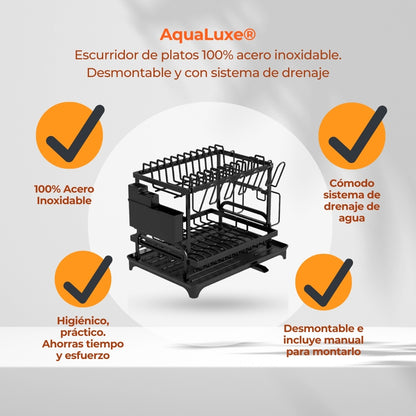 Secaplatos moderno con sistema de drenaje