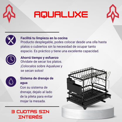 Secaplatos moderno con sistema de drenaje