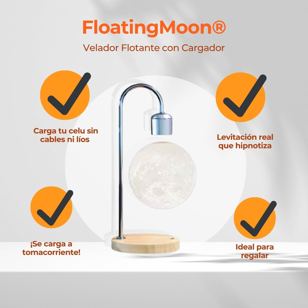 Velador innovador con estética de luna