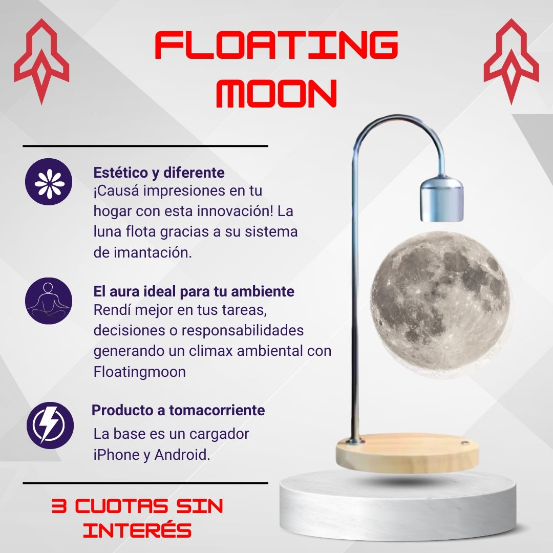 Velador innovador con estética de luna